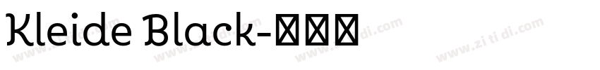 Kleide Black字体转换